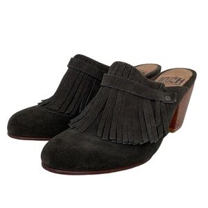 Fortress of Inca Mules Shoes Heels Brown Suede Western Size 9 Peru